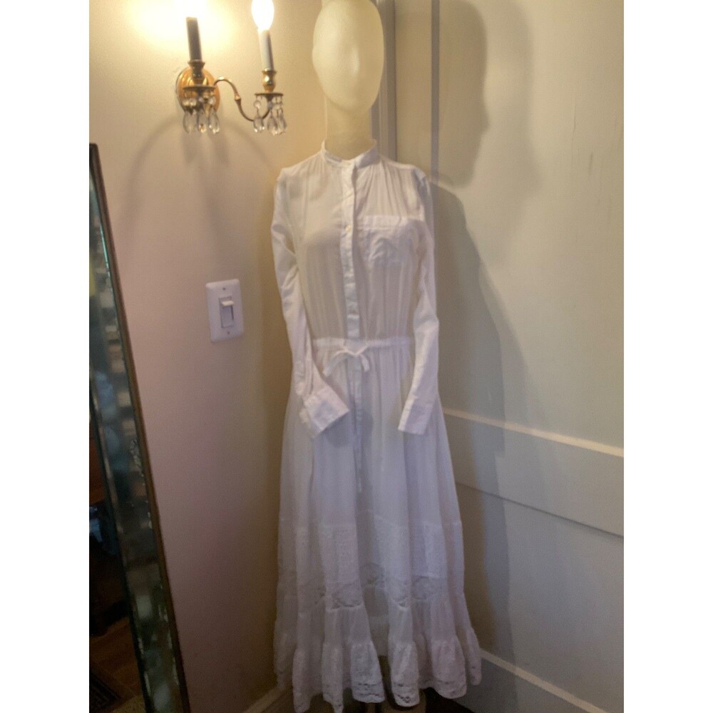 $258 NWT Denim & Supply Ralph Lauren Dress White Cotton Eyelet Cottage Boho SP